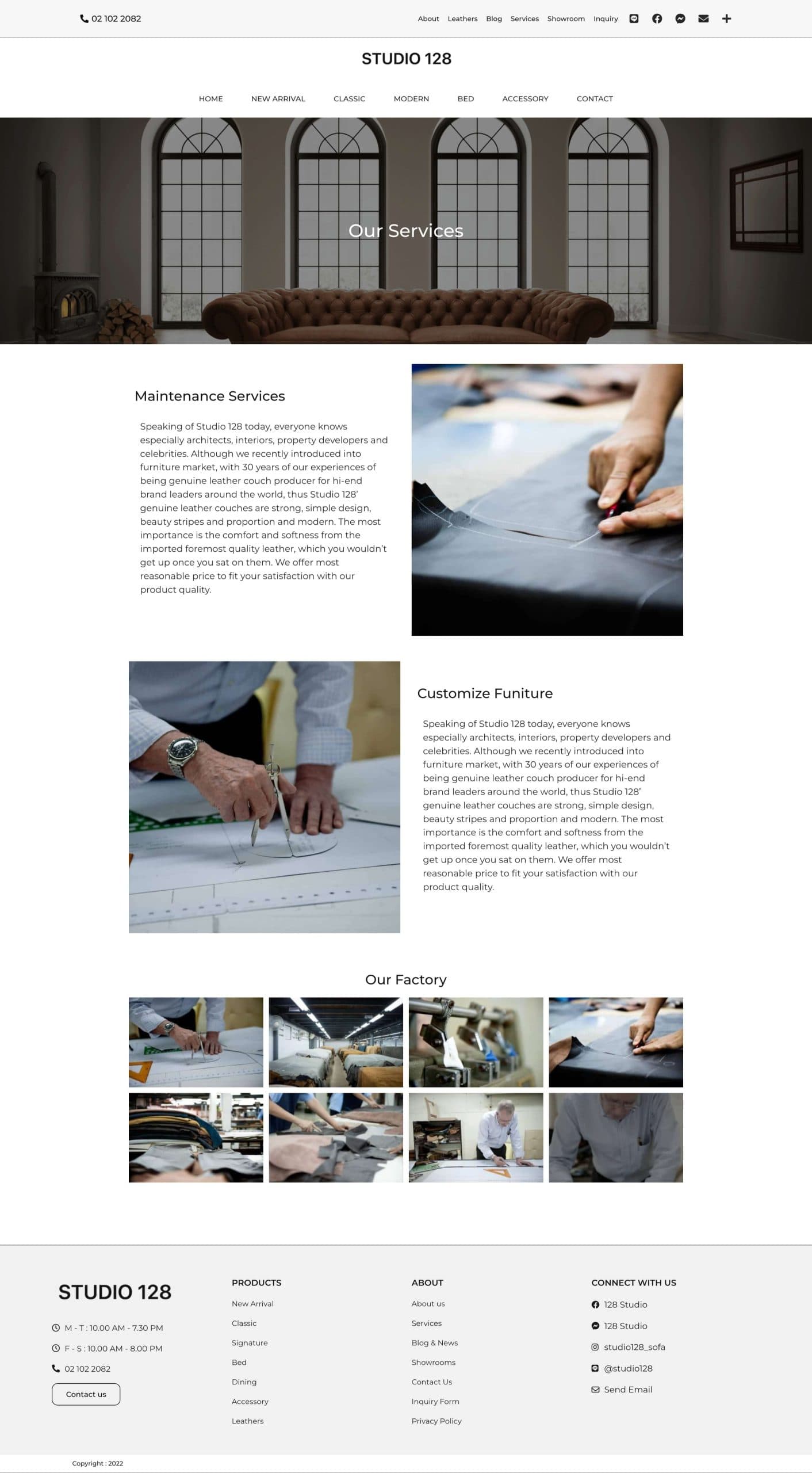 Furniture Website Design