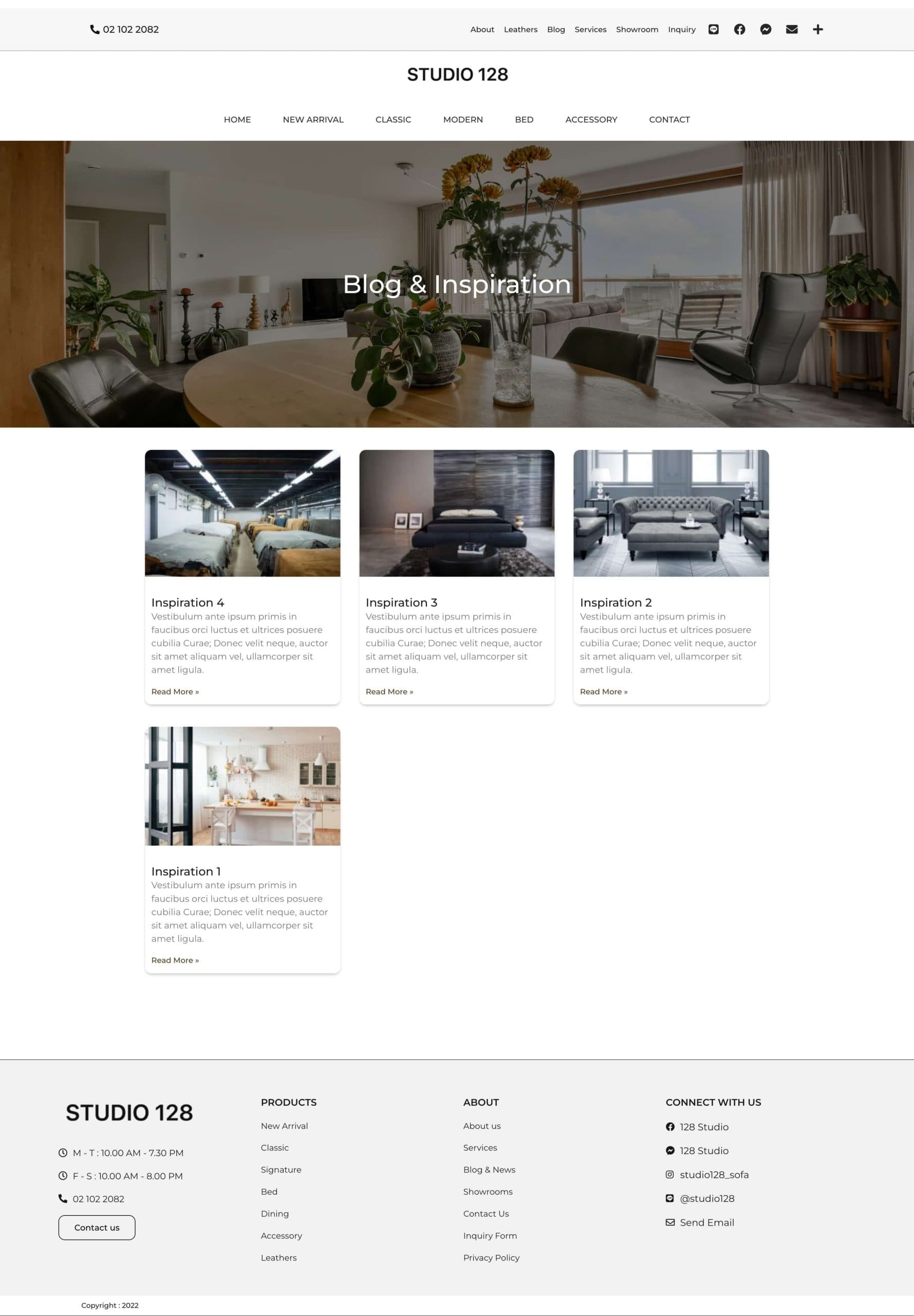 Furniture Website Design