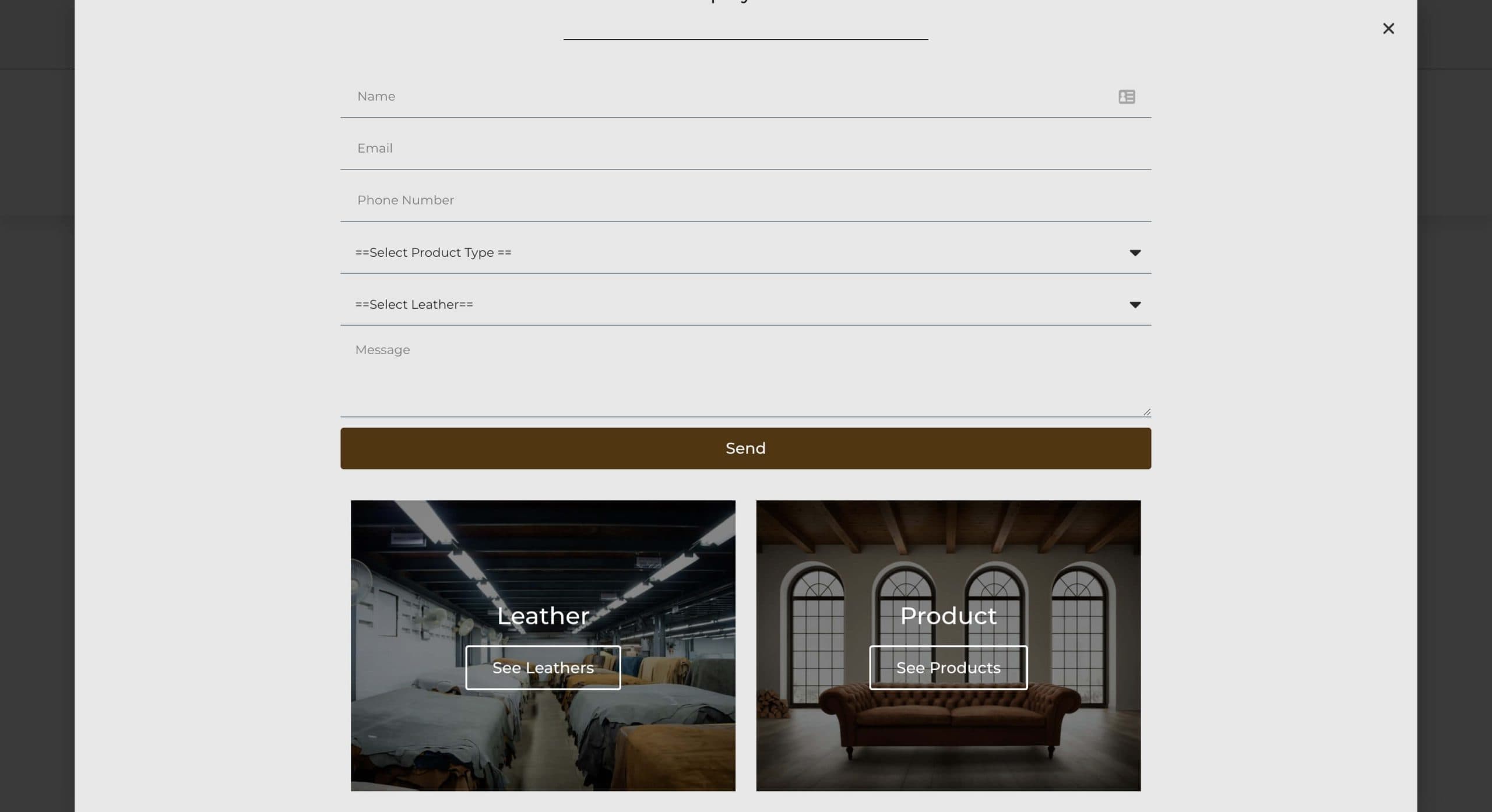 Furniture Website Design