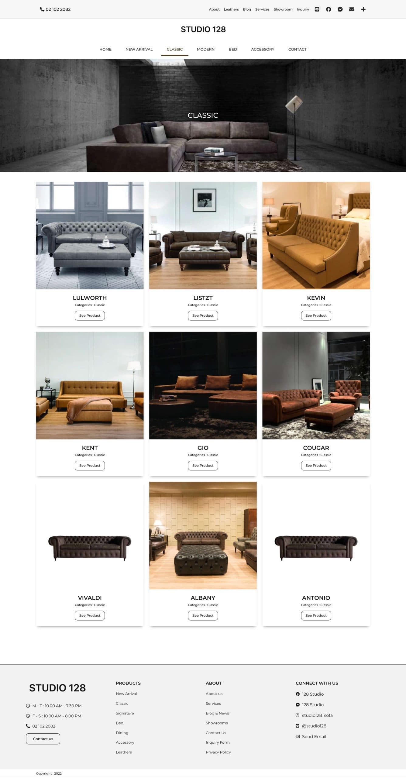 Furniture Website Design