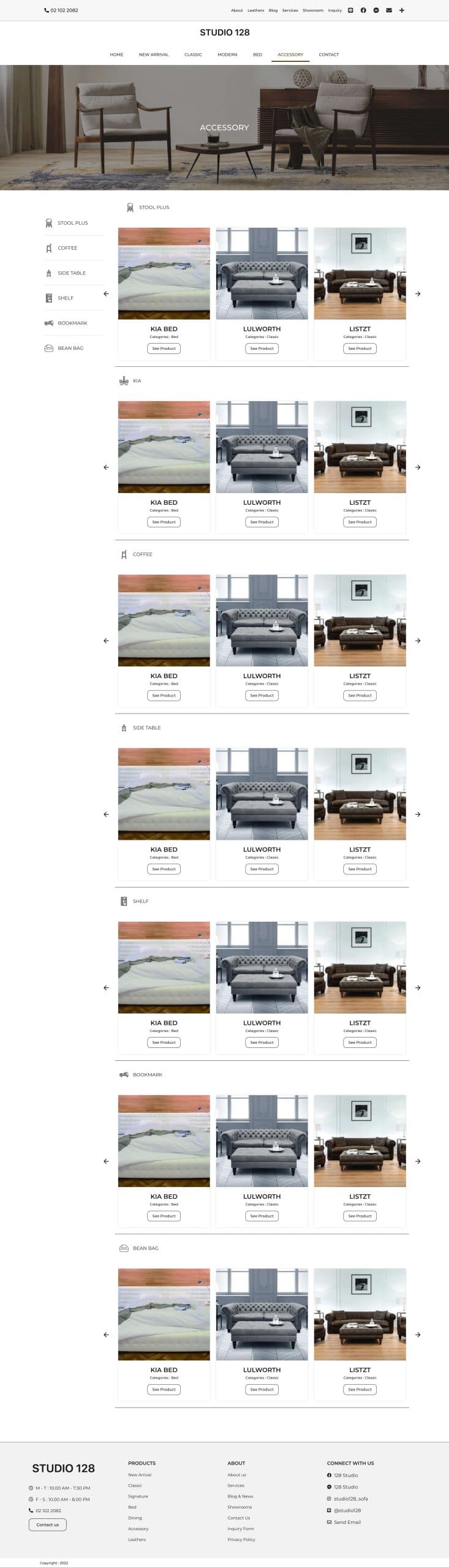 Furniture Website Design