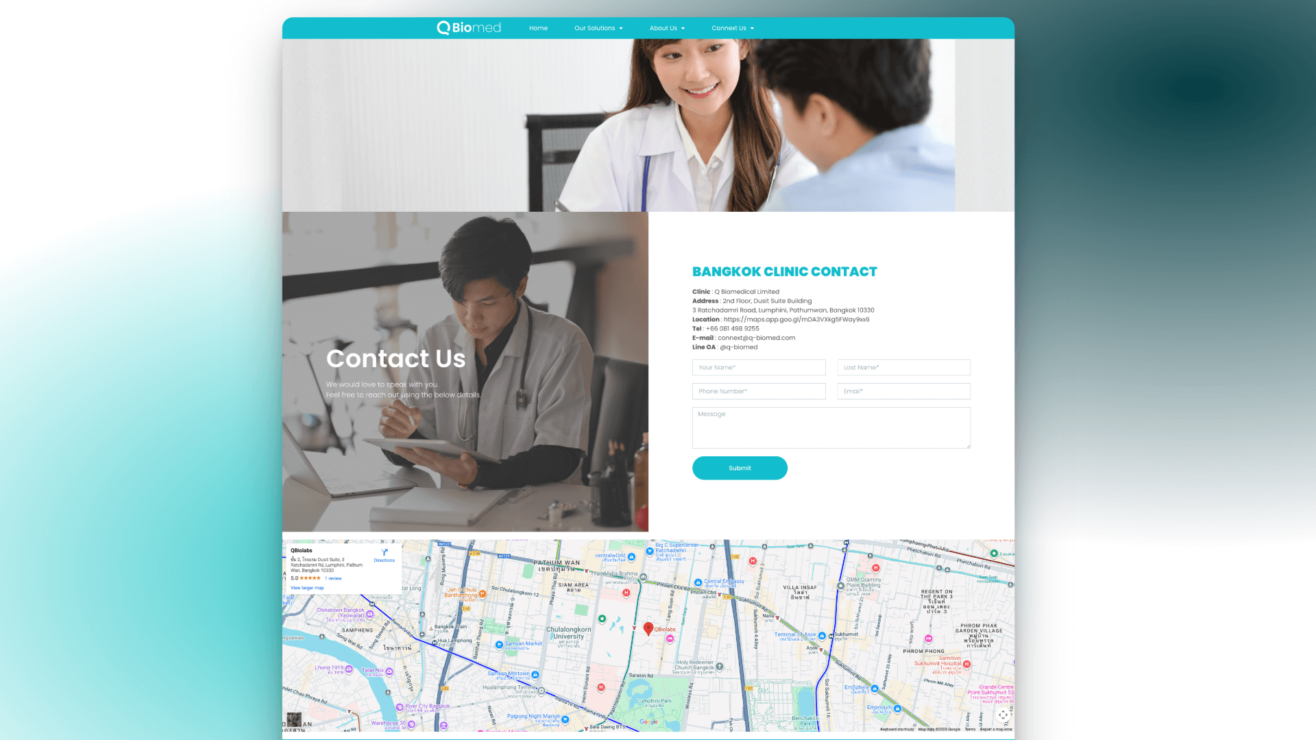 Qbiomed Website Design
