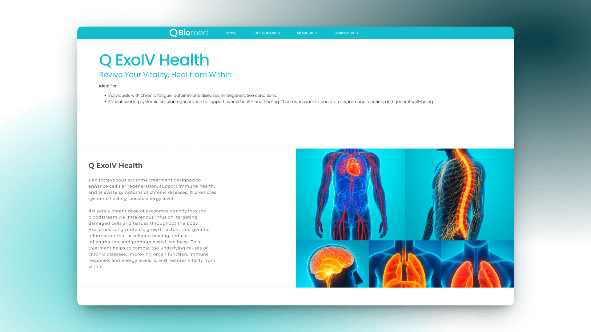 Qbiomed Website Design