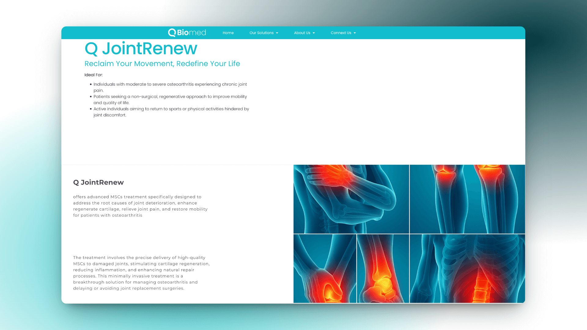 Qbiomed Website Design