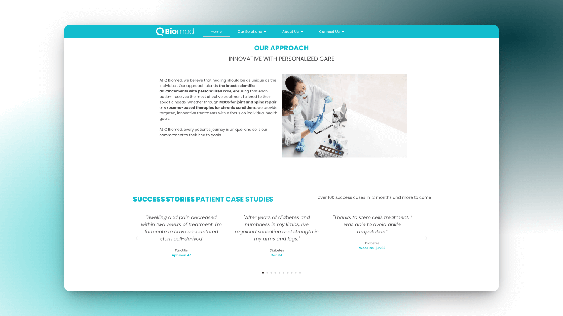 Qbiomed Website Design