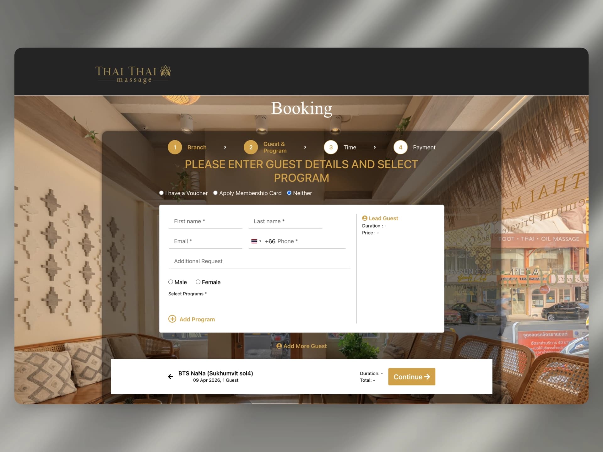 Massage Website Design