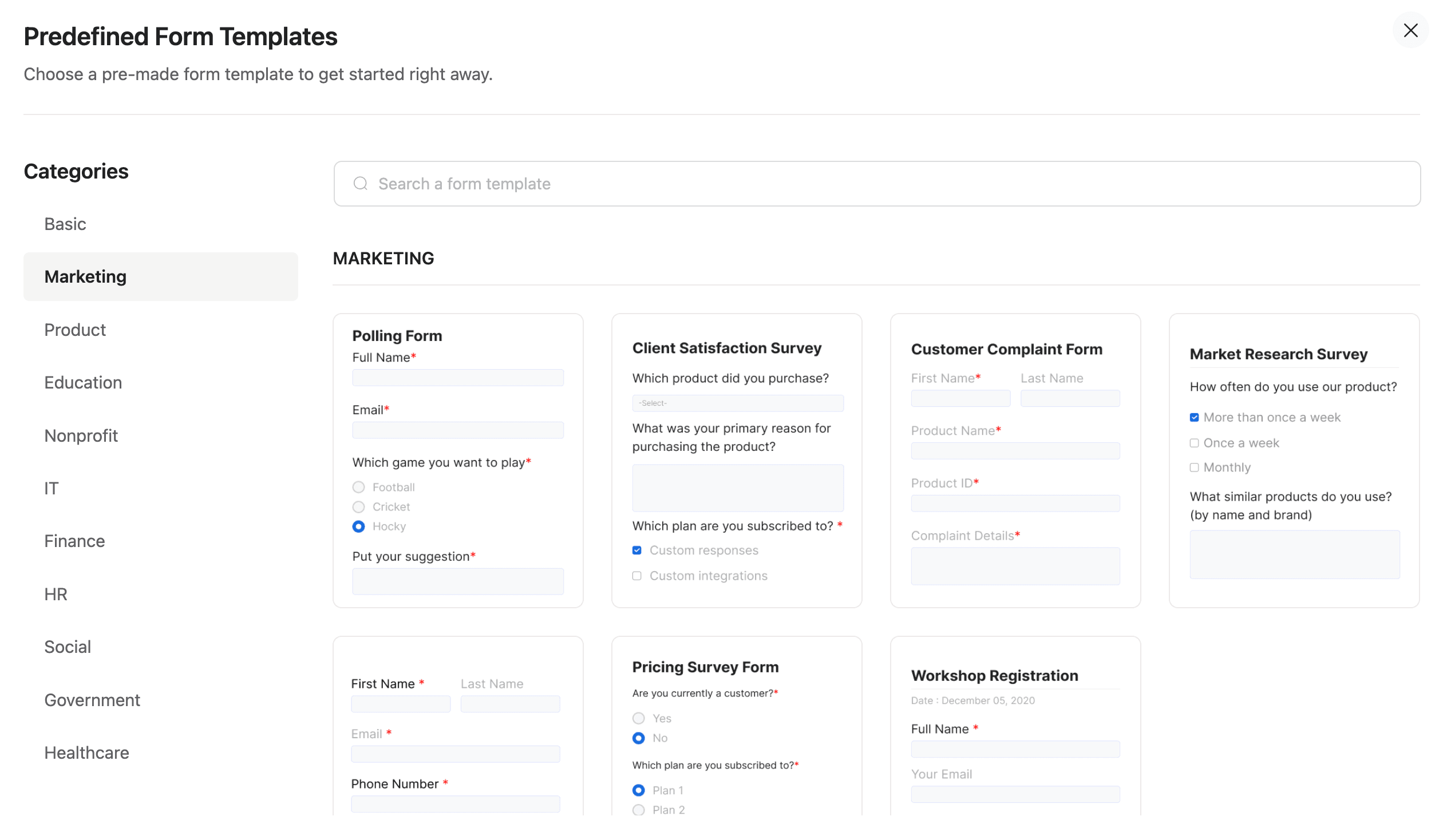 Form Template 1